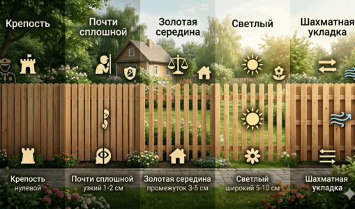 Какой зазор выбрать между штакетинами забора? Полный гид от «крепости» до «воздушного» ограждения 🏡✨